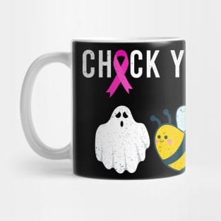 Check Your Boo Bees Shirt Funny Breast Cancer Halloween Gift Mug